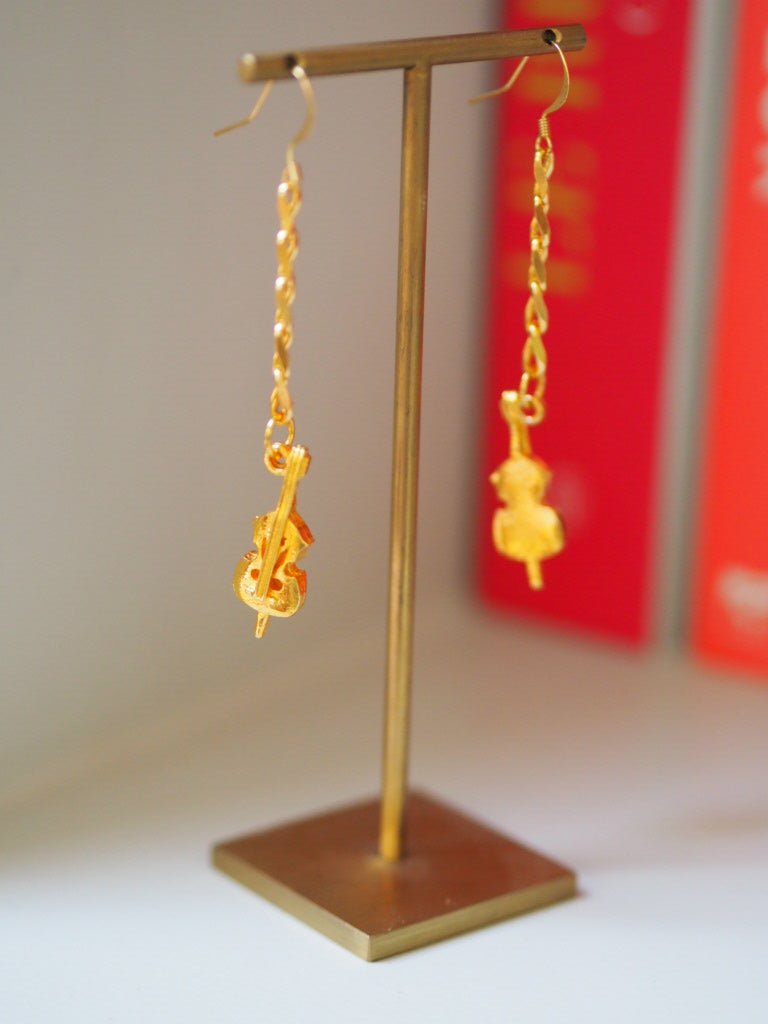 Vintage cello earrings - Natalia Willmott