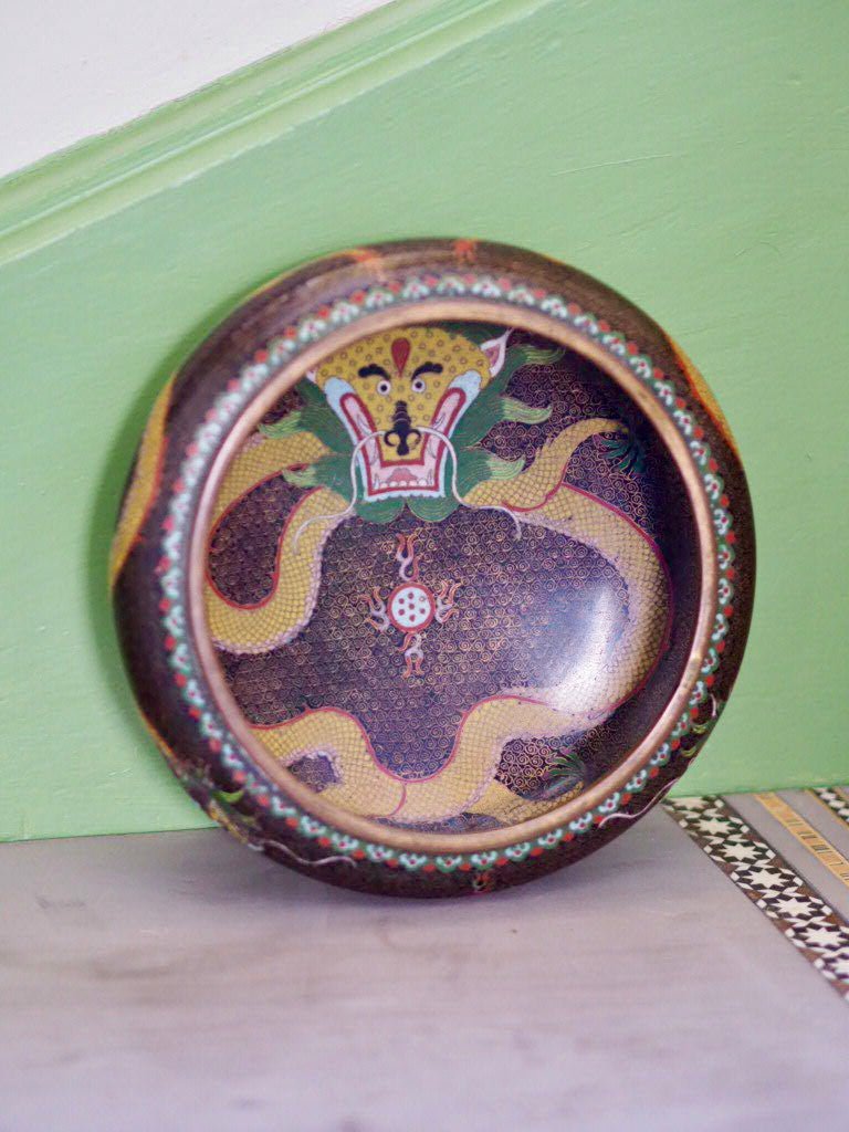 Vintage Cloisonné bowl with dragons - Natalia Willmott