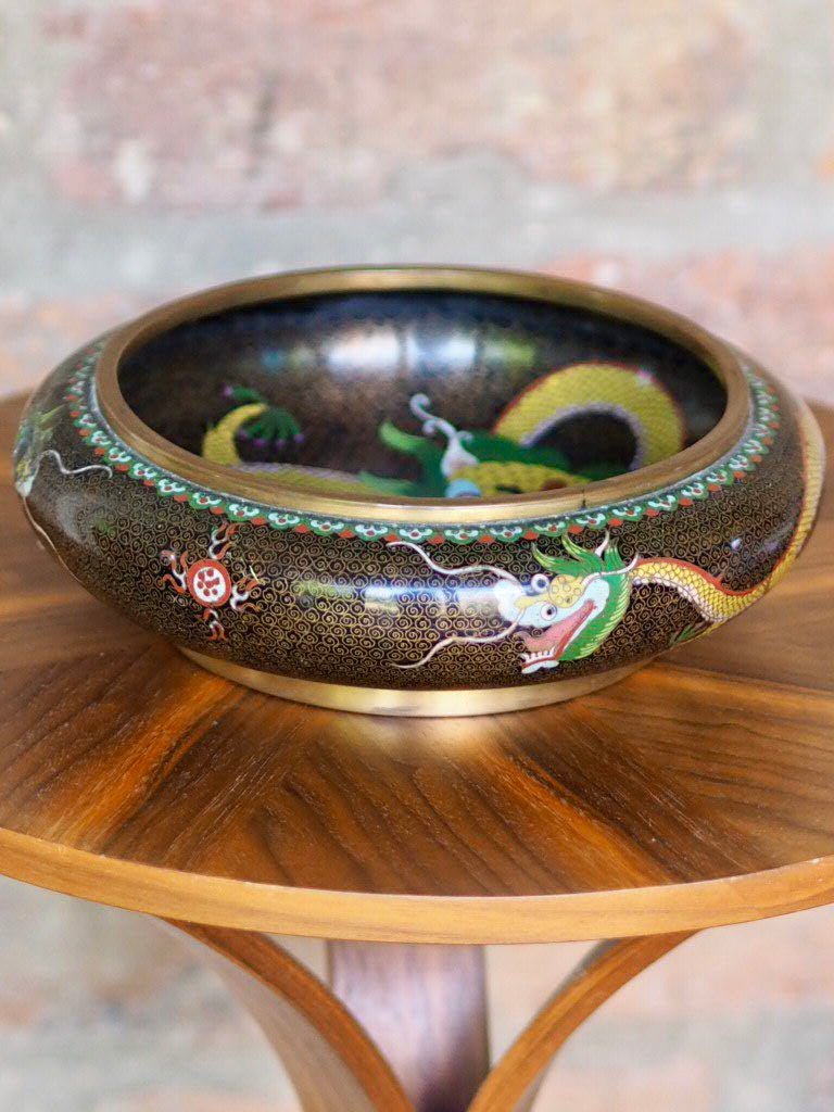 Vintage Cloisonné bowl with dragons - Natalia Willmott
