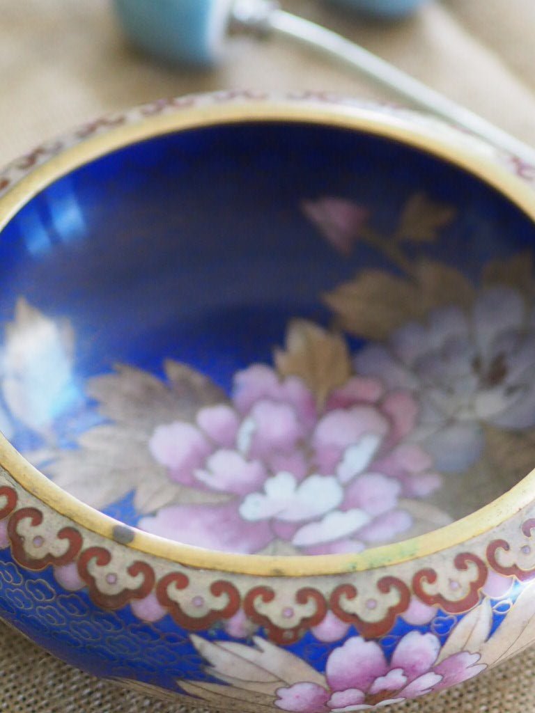 Vintage Cloisonné bowl with flowers - Natalia Willmott
