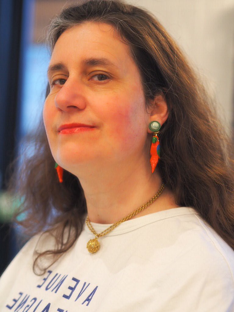 Vintage colourful parrot clip on earrings - Natalia Willmott