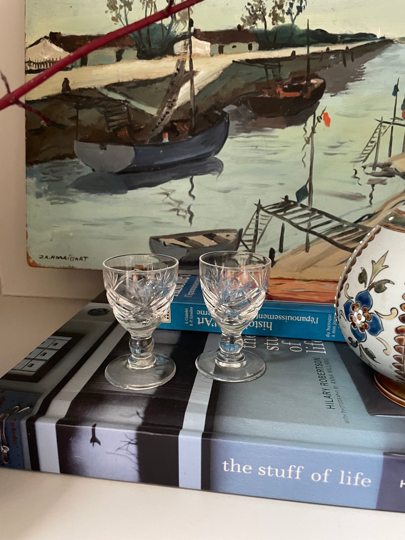 vintage cut crystal pair of glasses - Natalia Willmott