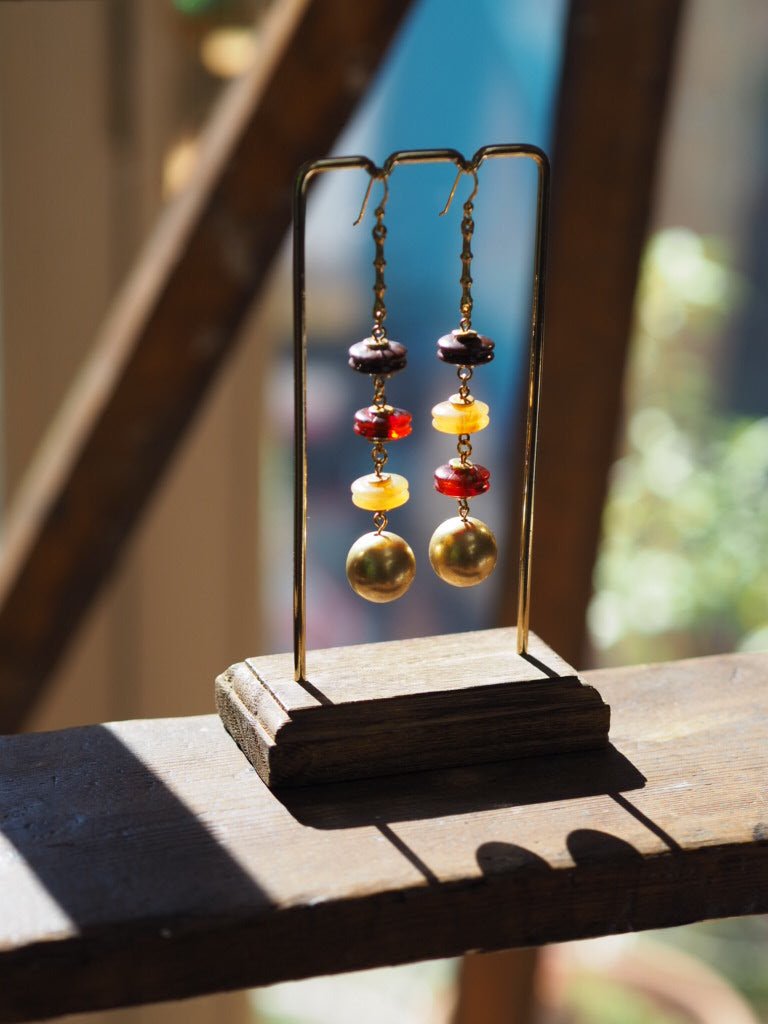 Vintage disk beads earrings - Natalia Willmott