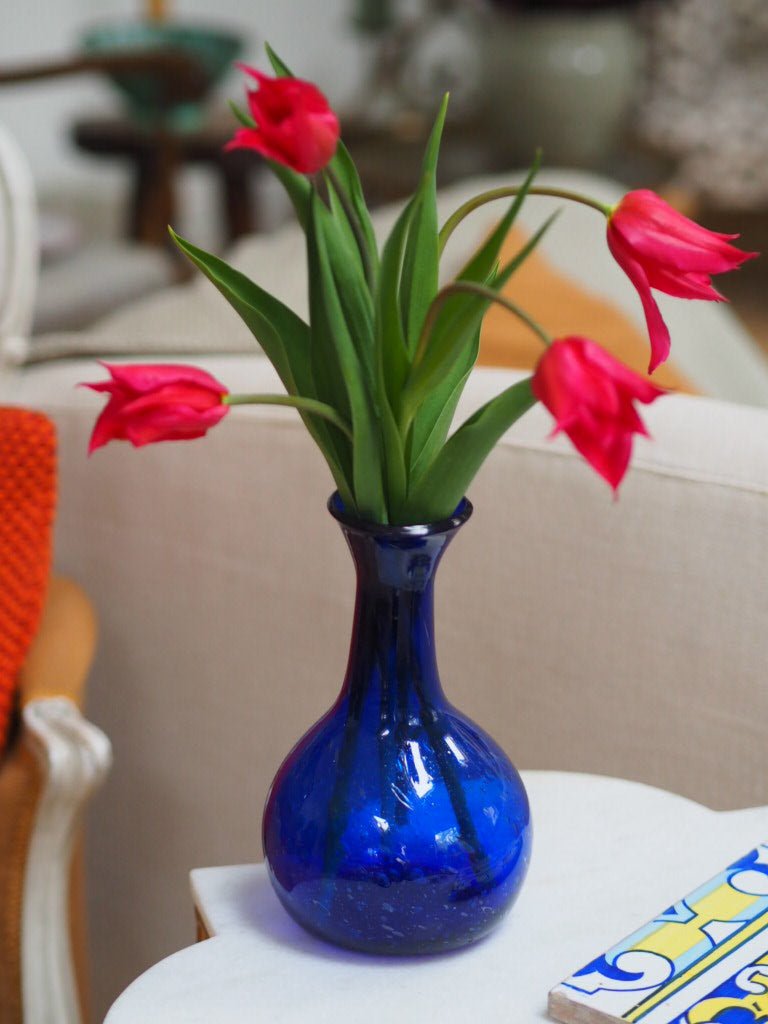 Vintage egyptian bulbous bubble glass vase - Natalia Willmott