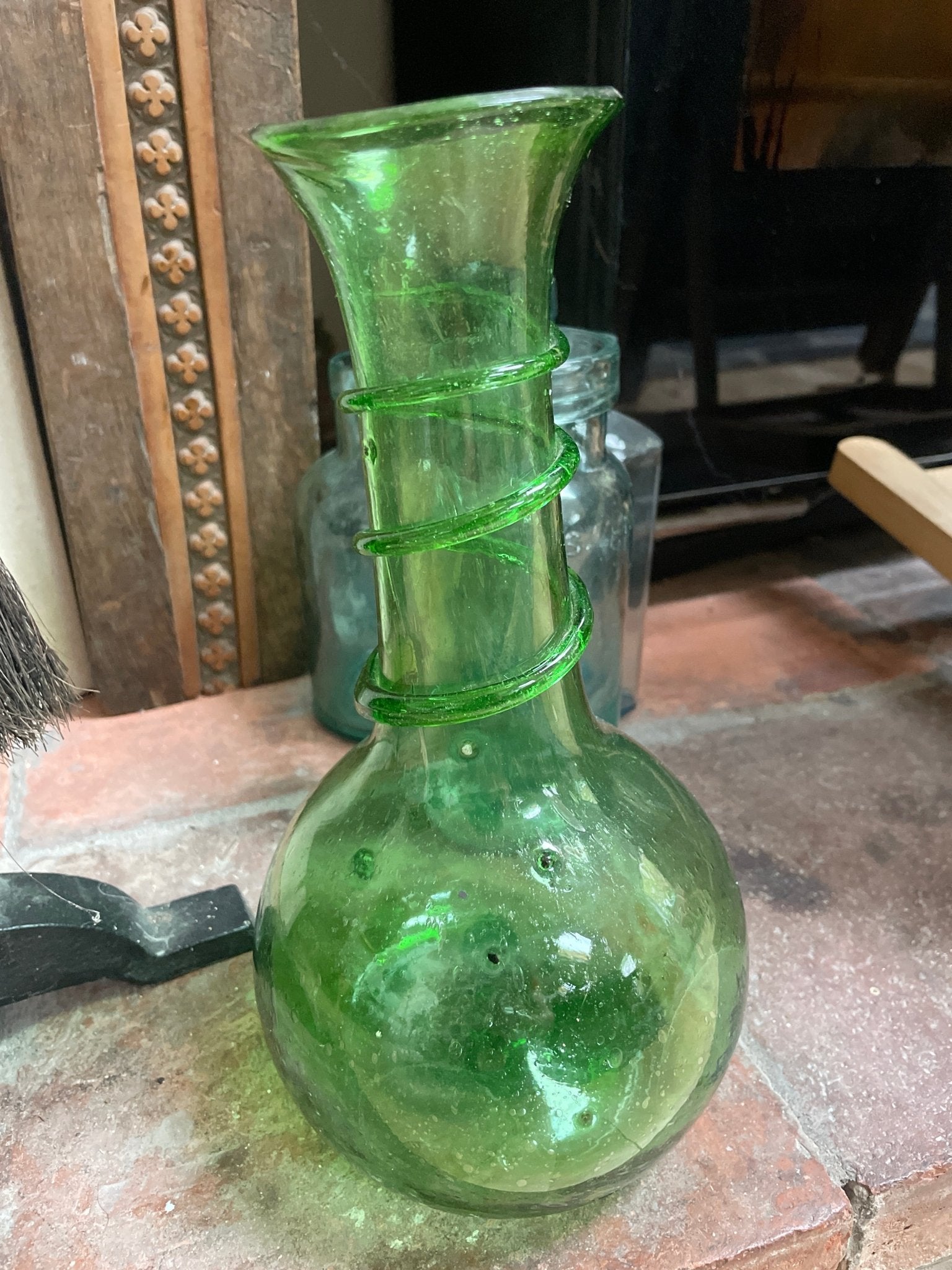 Vintage egyptian bulbous bubble glass vase - Natalia Willmott