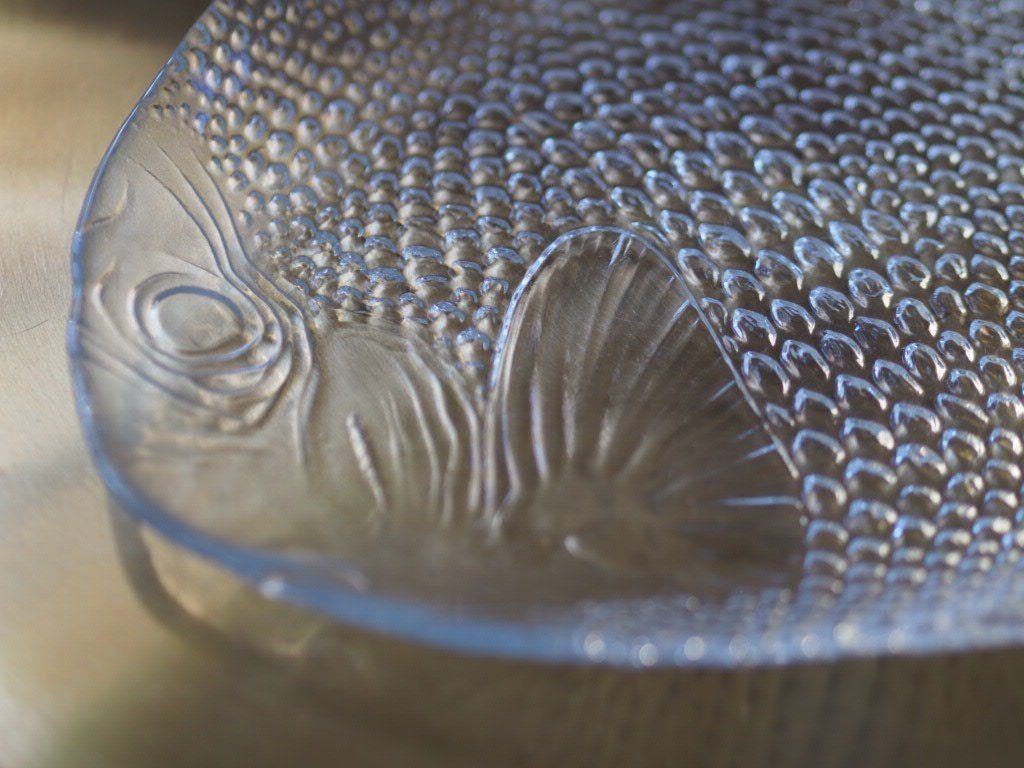 Vintage fish Arcoroc glass plate - Natalia Willmott