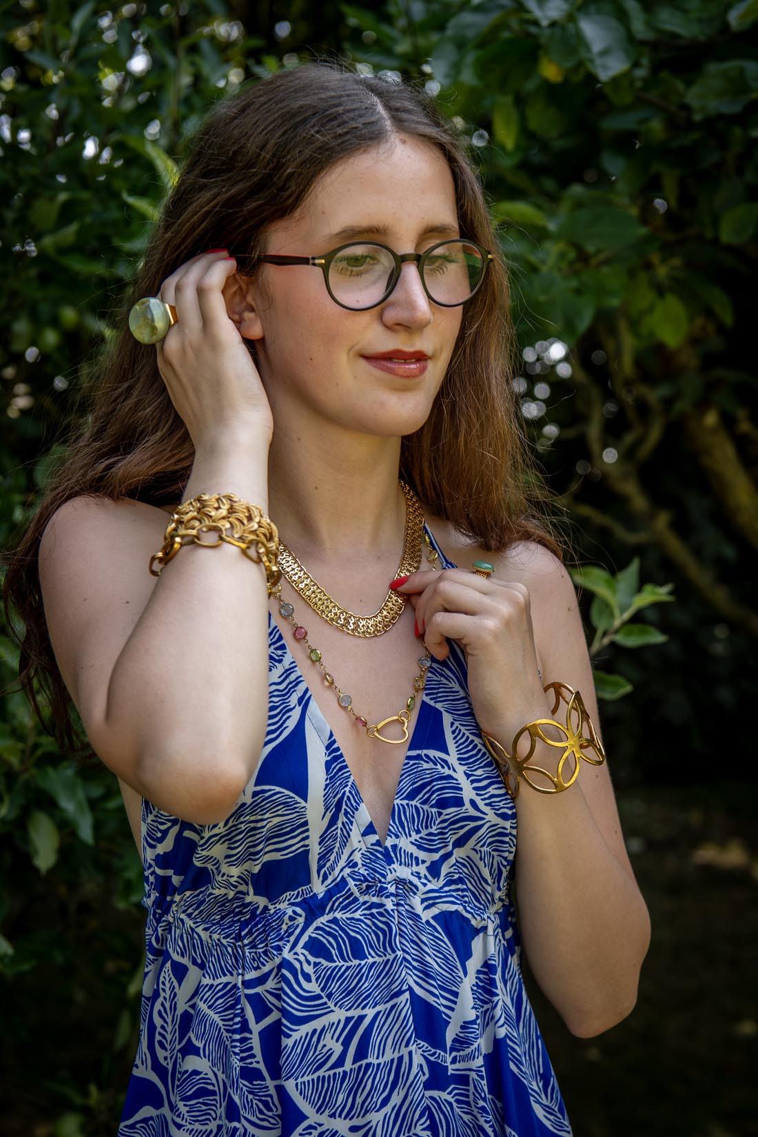 Vintage Flat Woven Gold Plated Collar Necklace by Monet - Natalia Willmott