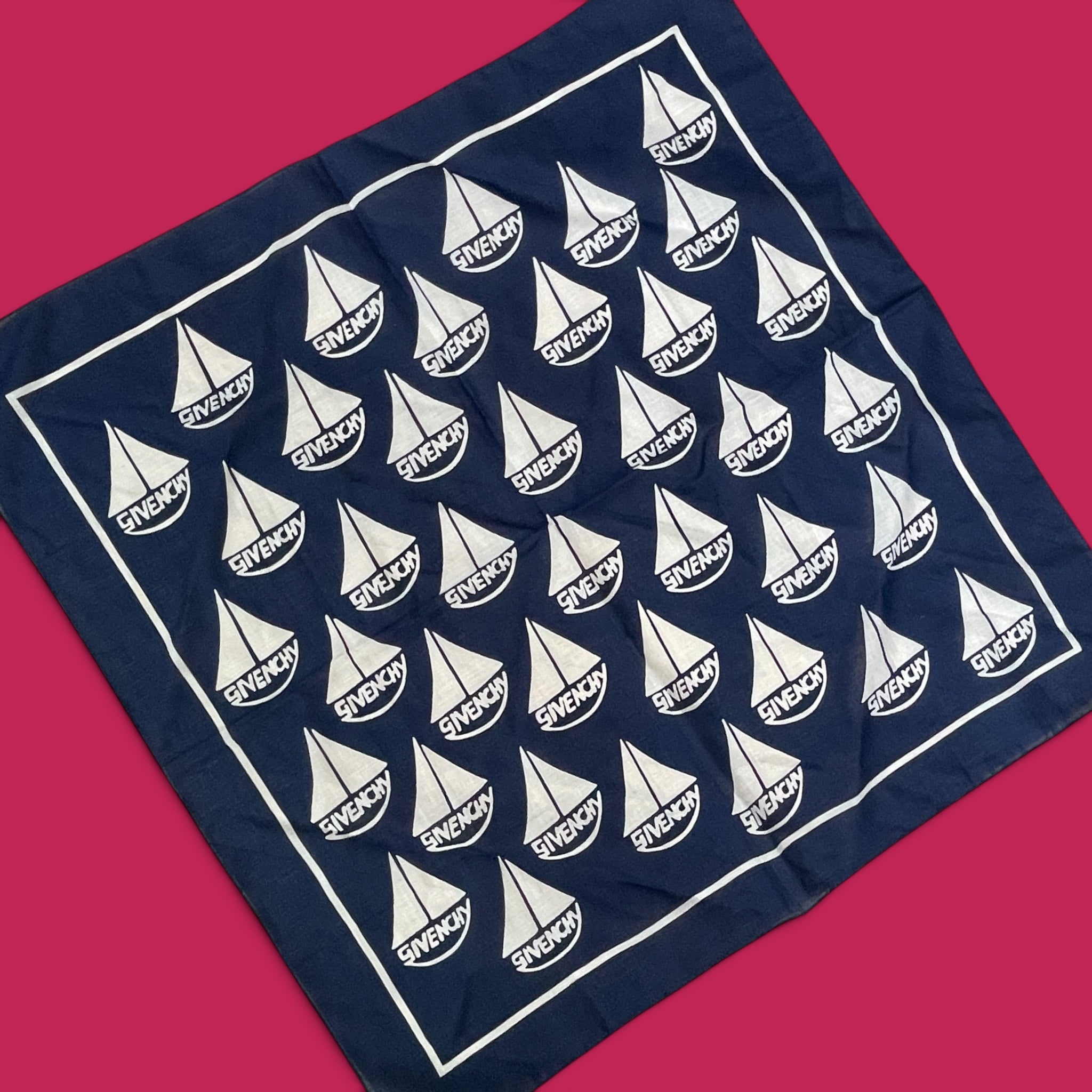 Vintage Givenchy sailboat bandana scarf - Natalia Willmott