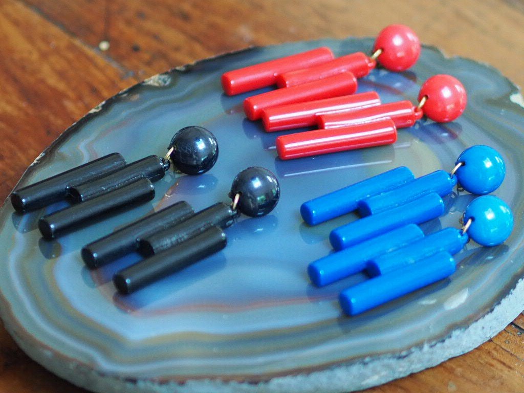 Vintage Modernist 1970's Italian clip on earrings - Natalia Willmott