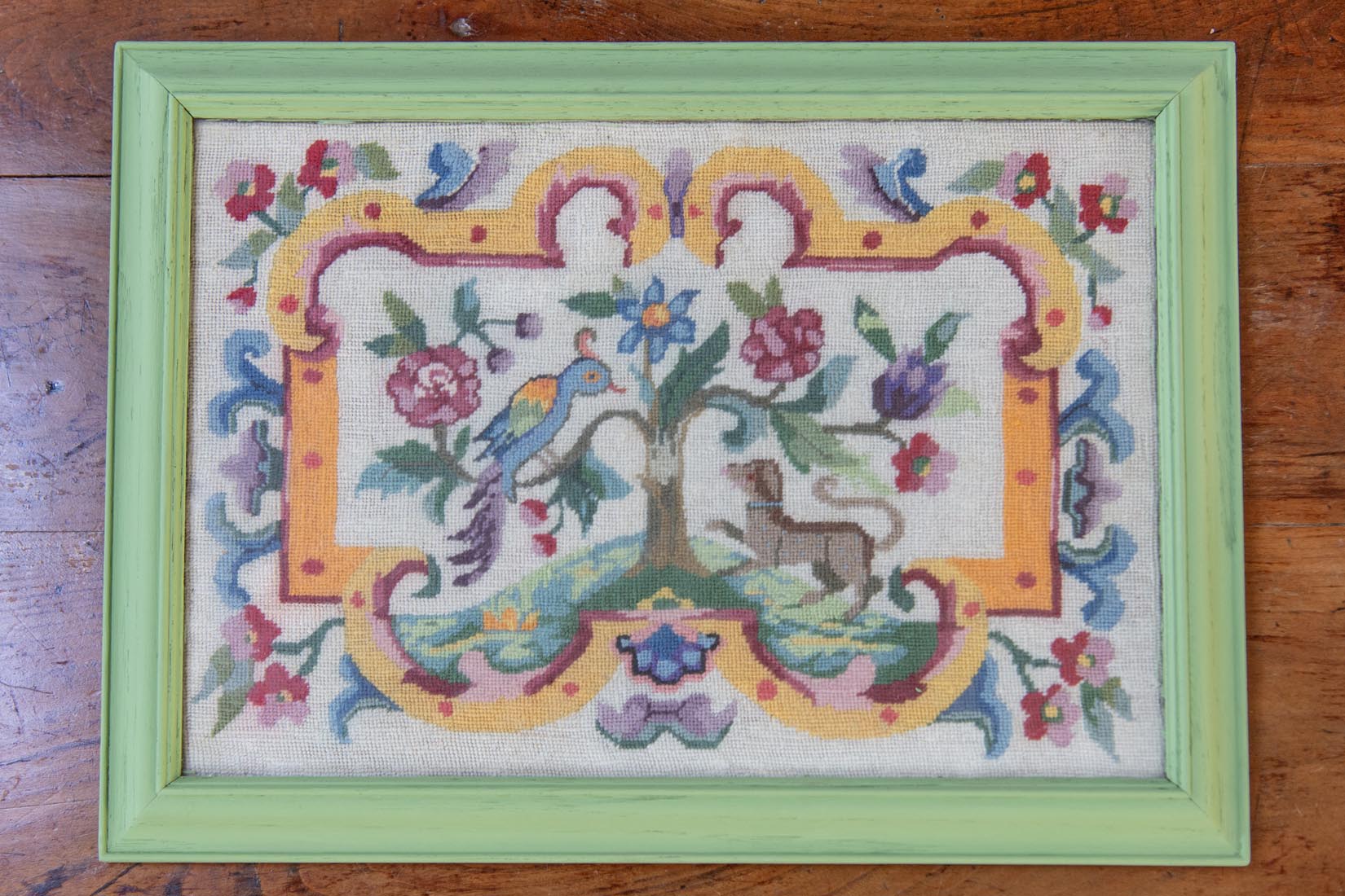 Vintage needlepoint - stylised tree of life - Natalia Willmott