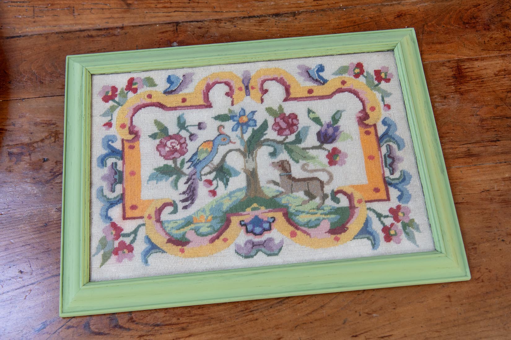 Vintage needlepoint - stylised tree of life - Natalia Willmott