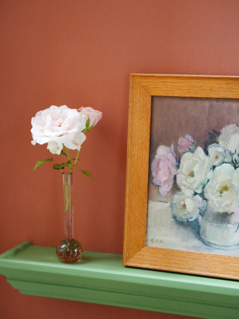 Vintage oil painting of roses by Stella Carton-Kelly - Natalia Willmott