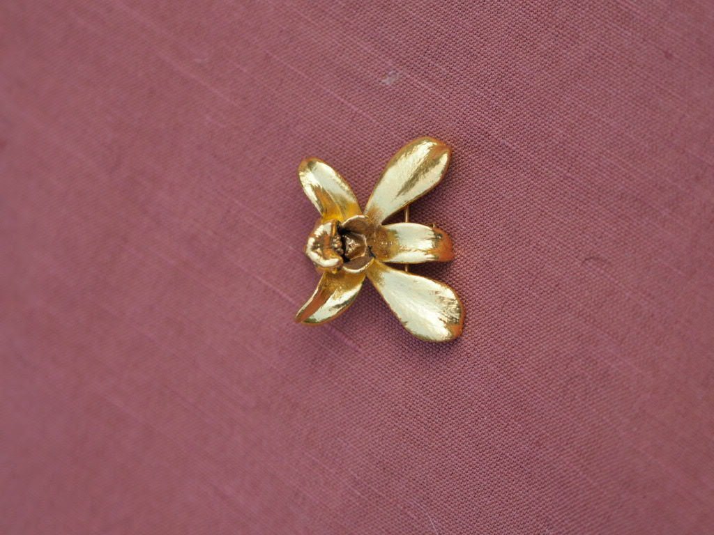 Vintage Orchid flower Brooch/Pendant by RISIS - Natalia Willmott