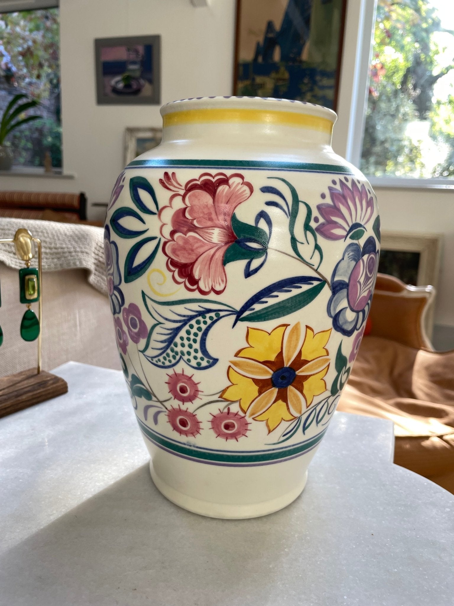 Vintage Poole Pottery vase - Floral abundance - Traditional ware - Natalia Willmott