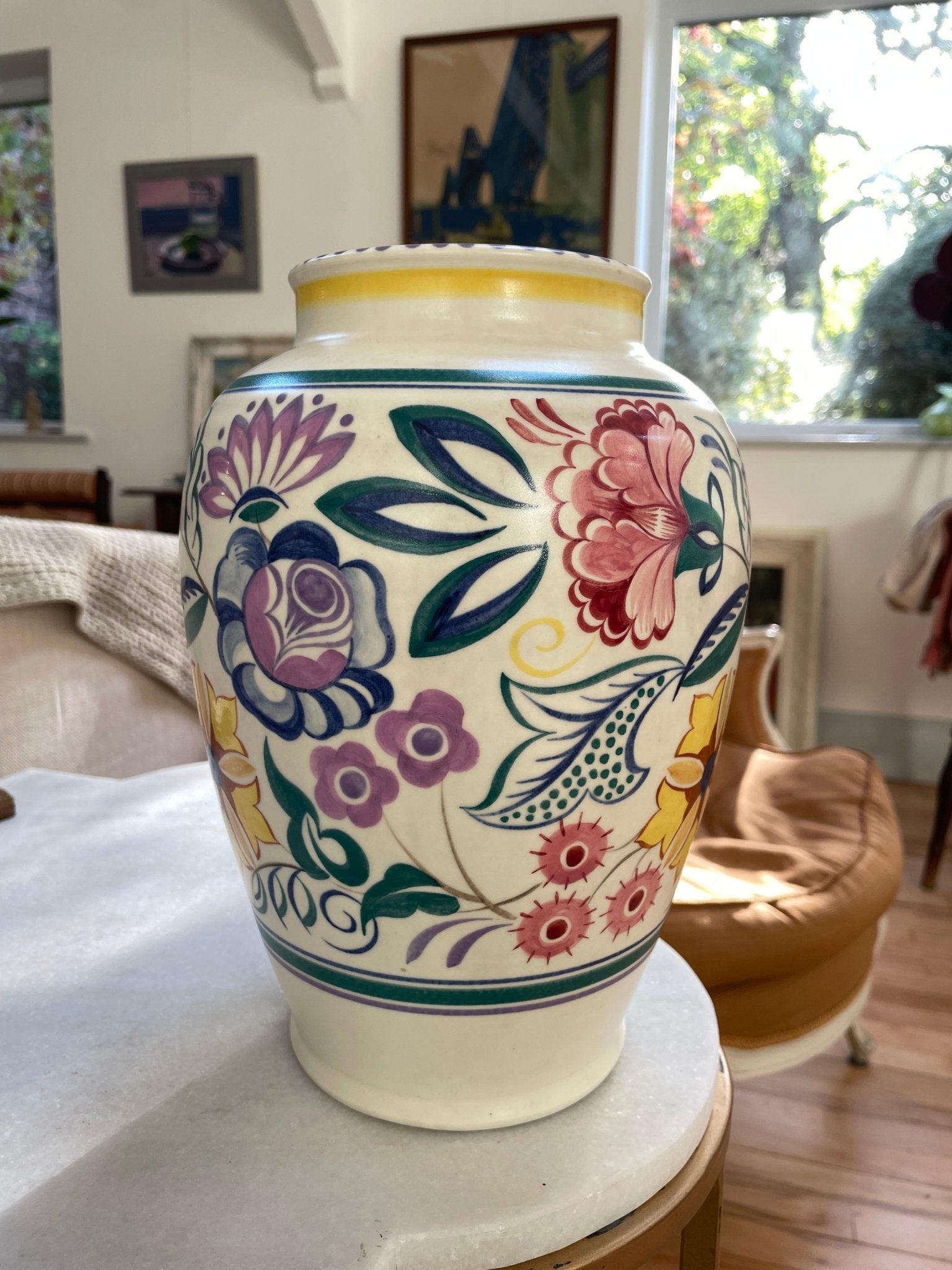 Vintage Poole Pottery vase - Floral abundance - Traditional ware - Natalia Willmott