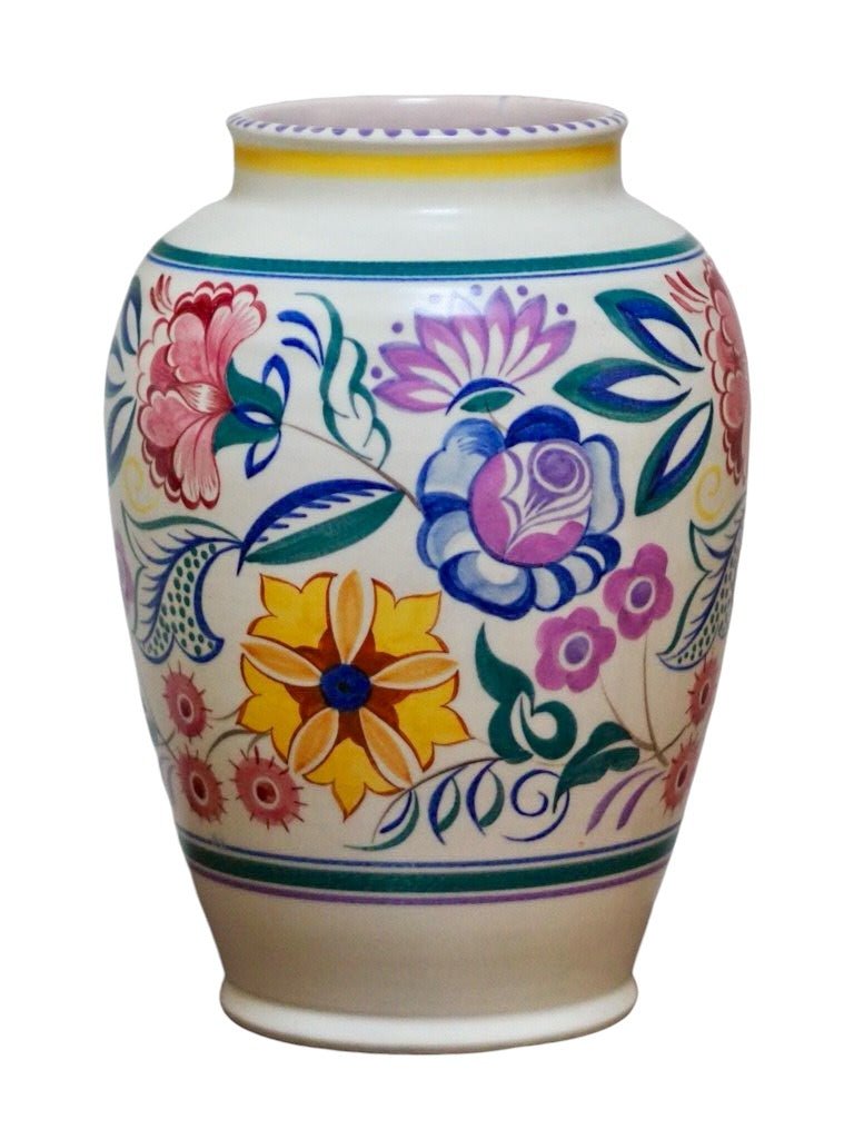 Vintage Poole Pottery vase - Floral abundance - Traditional ware - Natalia Willmott