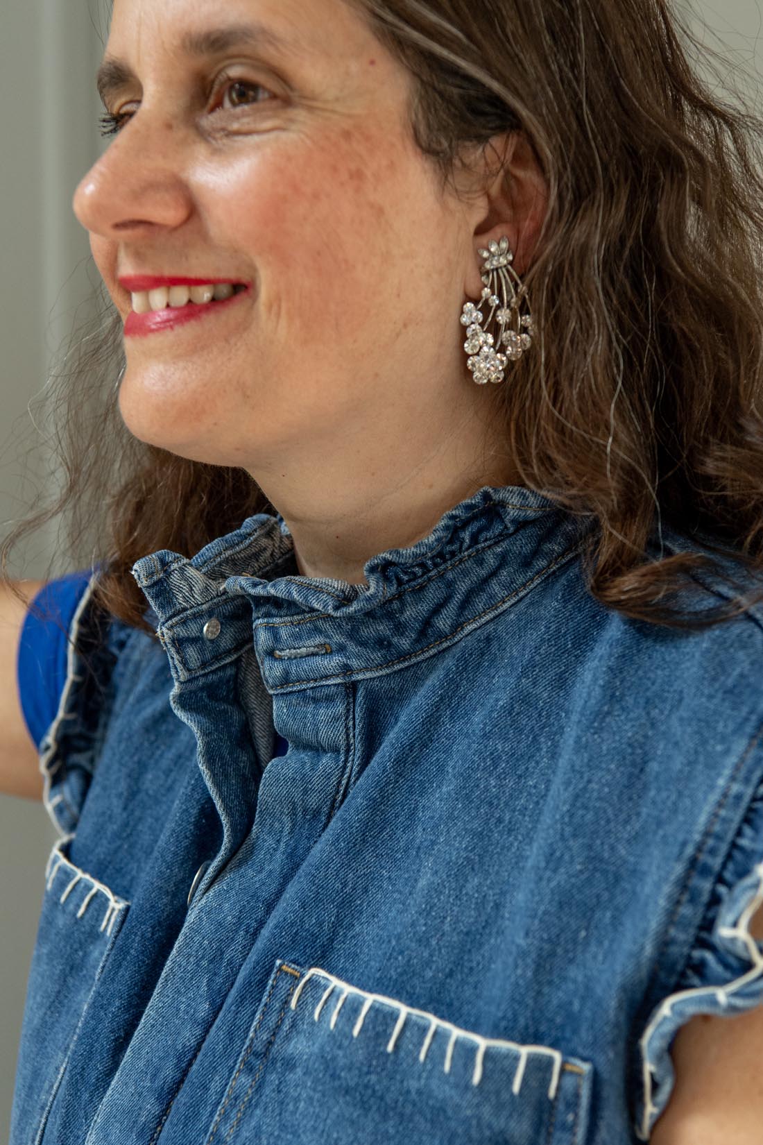 Vintage rhinestone earrings bouquet of flowers - Natalia Willmott