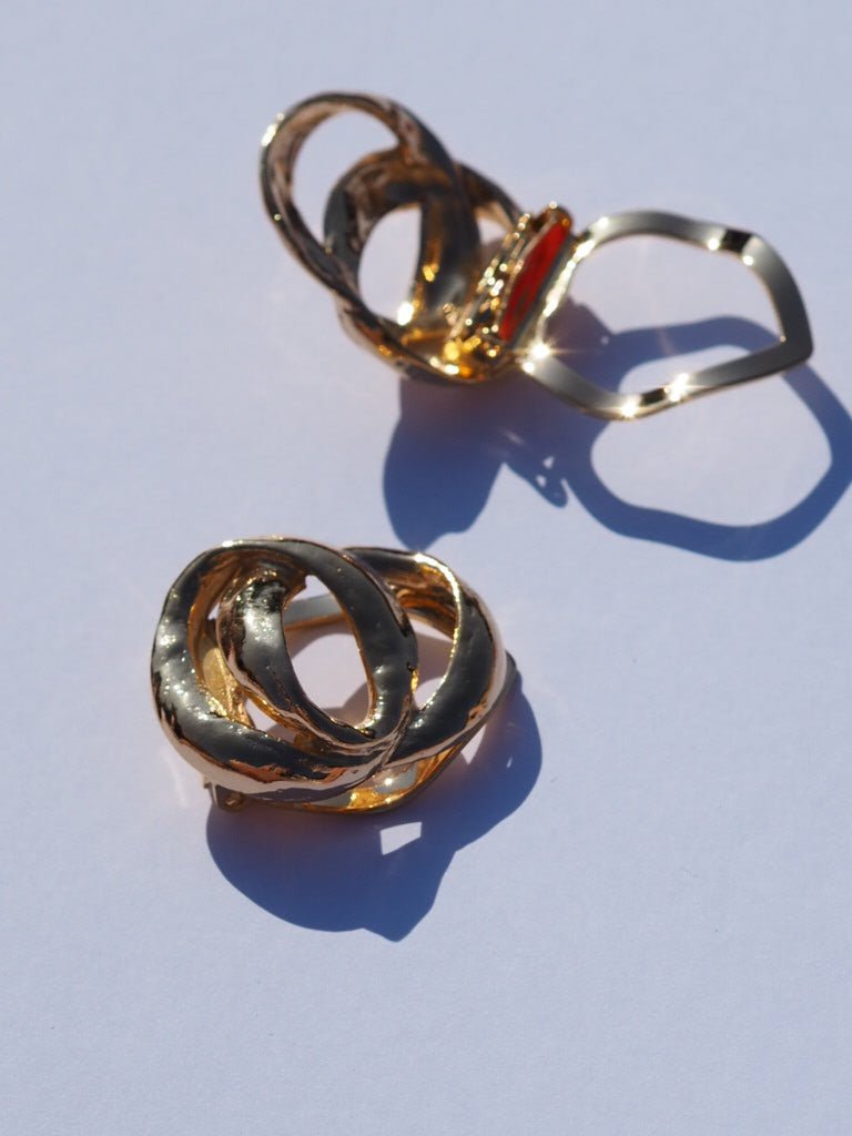 Vintage rings contemporary style scarf clip - Natalia Willmott