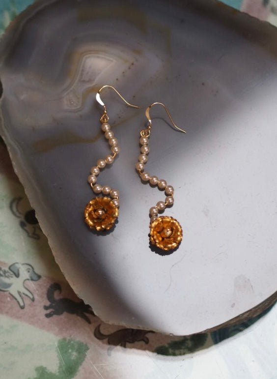 Vintage Rose earrings - Natalia Willmott