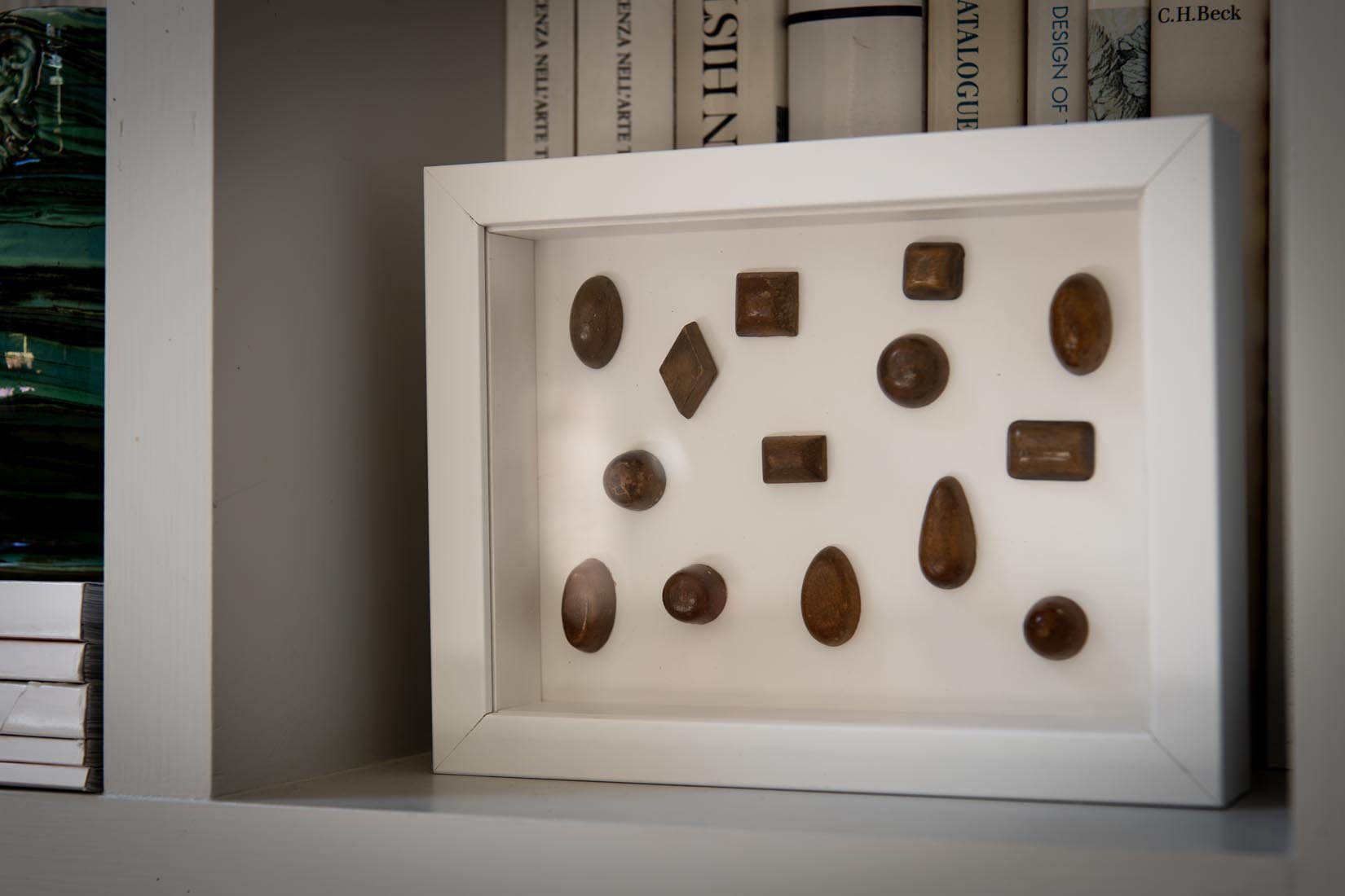Vintage Rowntrees wood chocolate shapes - Natalia Willmott