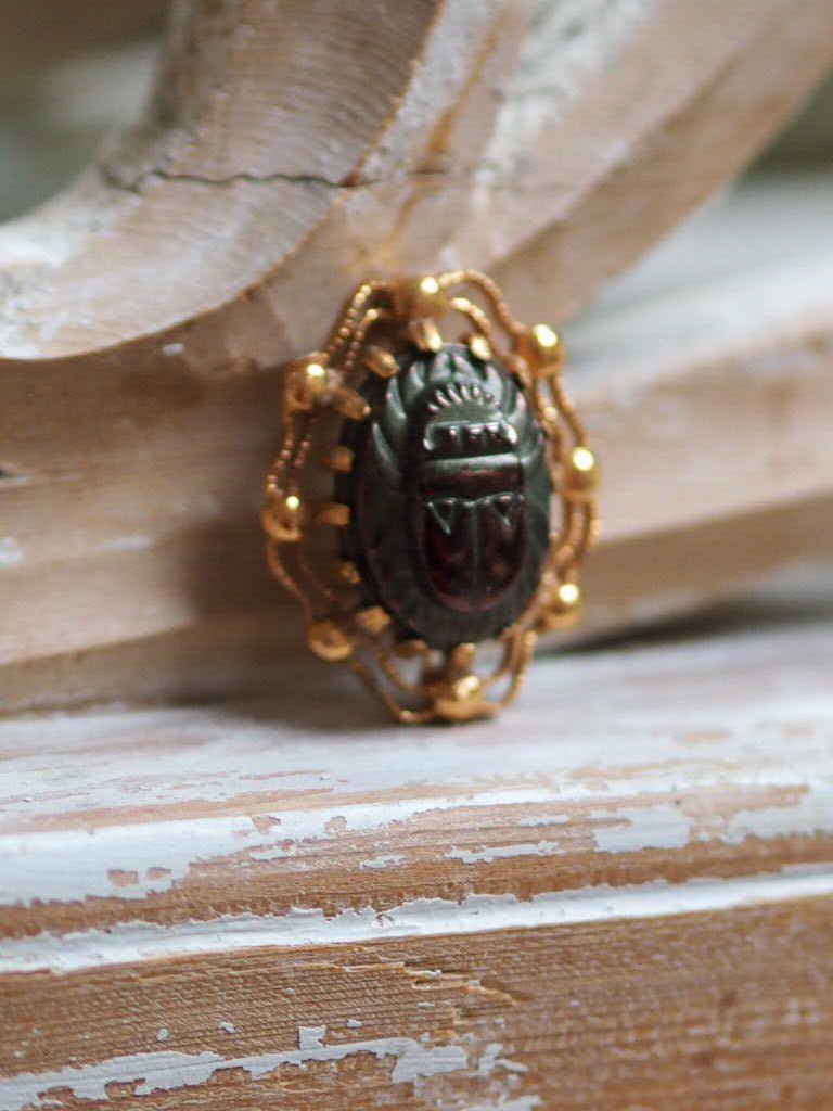 Vintage scarab Egyptian revival brooch - Natalia Willmott