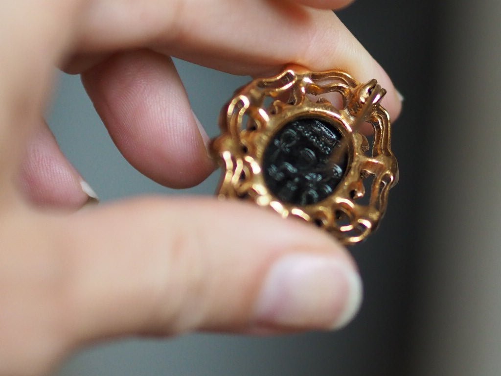 Vintage scarab Egyptian revival brooch - Natalia Willmott