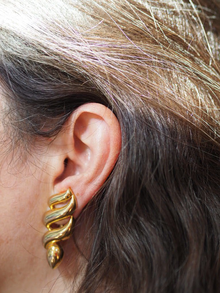 Vintage "snake style” clip on earrings - Natalia Willmott