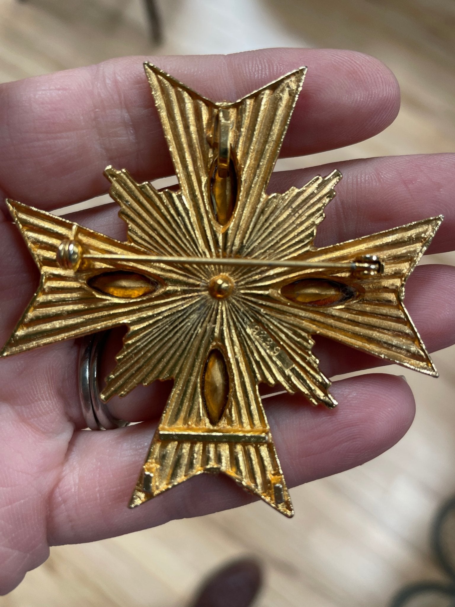 Vintage Sphinx Maltese cross brooch/pendant - Natalia Willmott