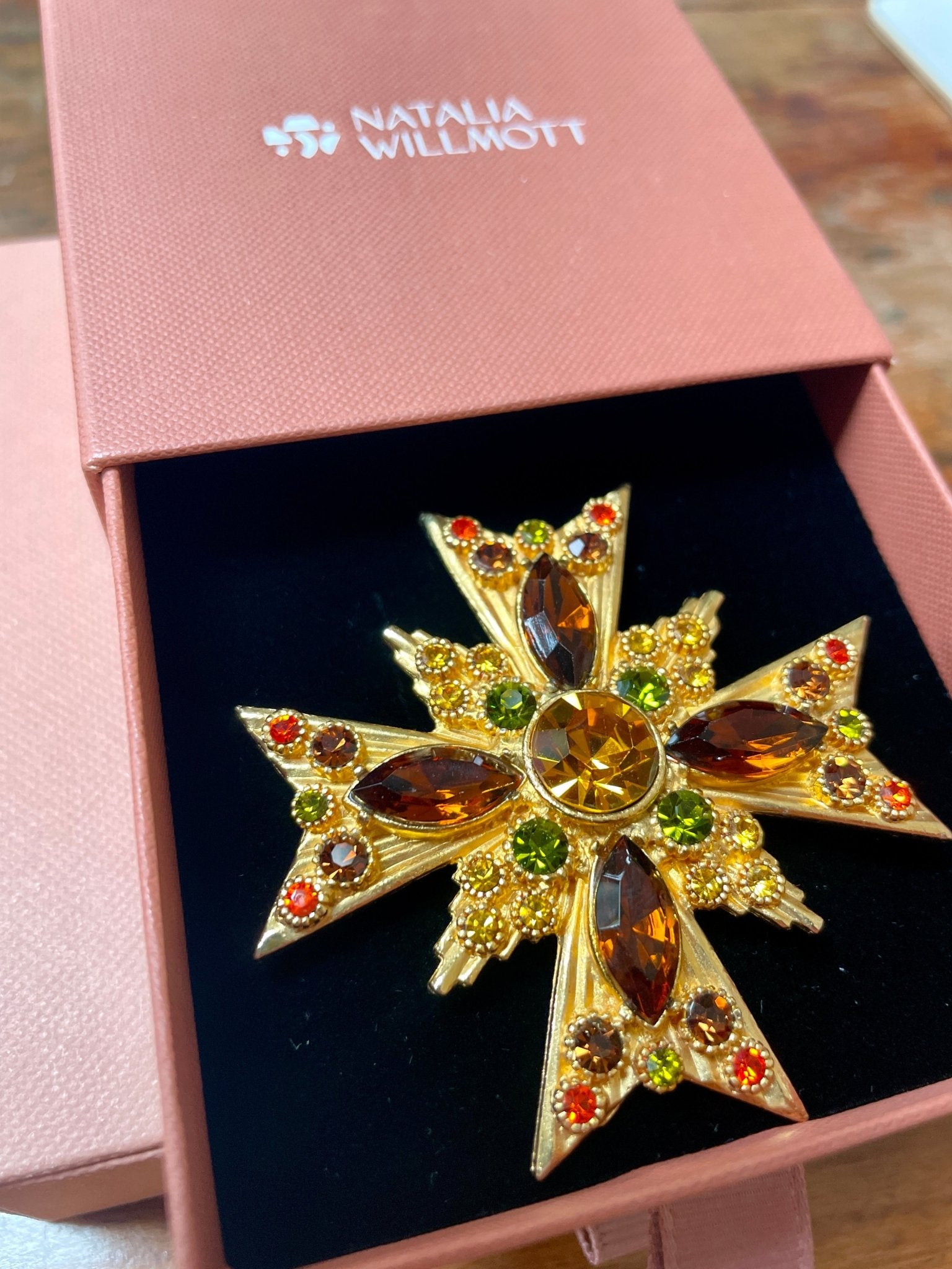 Vintage Sphinx Maltese cross brooch/pendant - Natalia Willmott