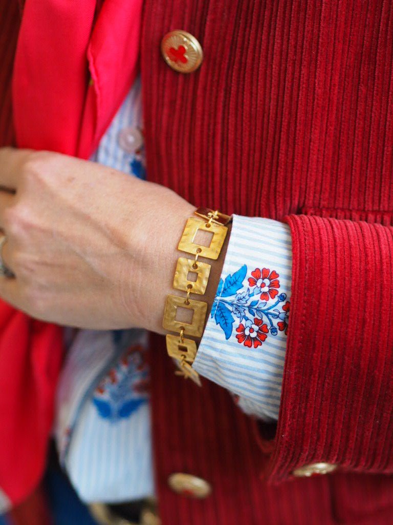 Vintage square links bracelet - Natalia Willmott