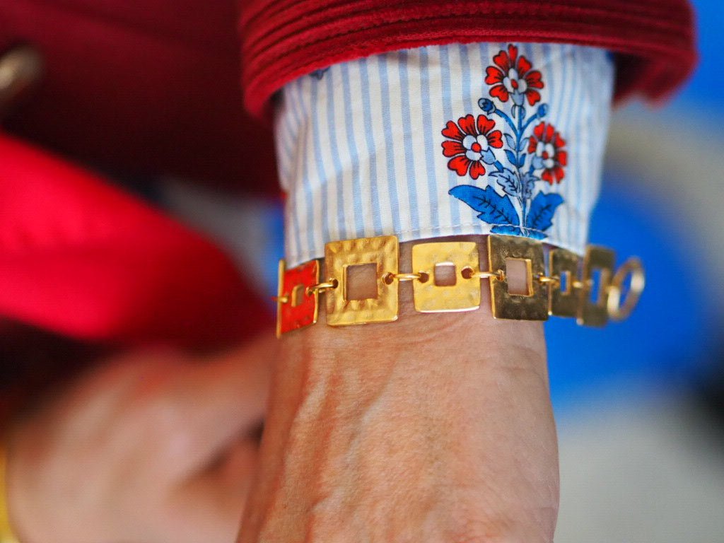 Vintage square links bracelet - Natalia Willmott