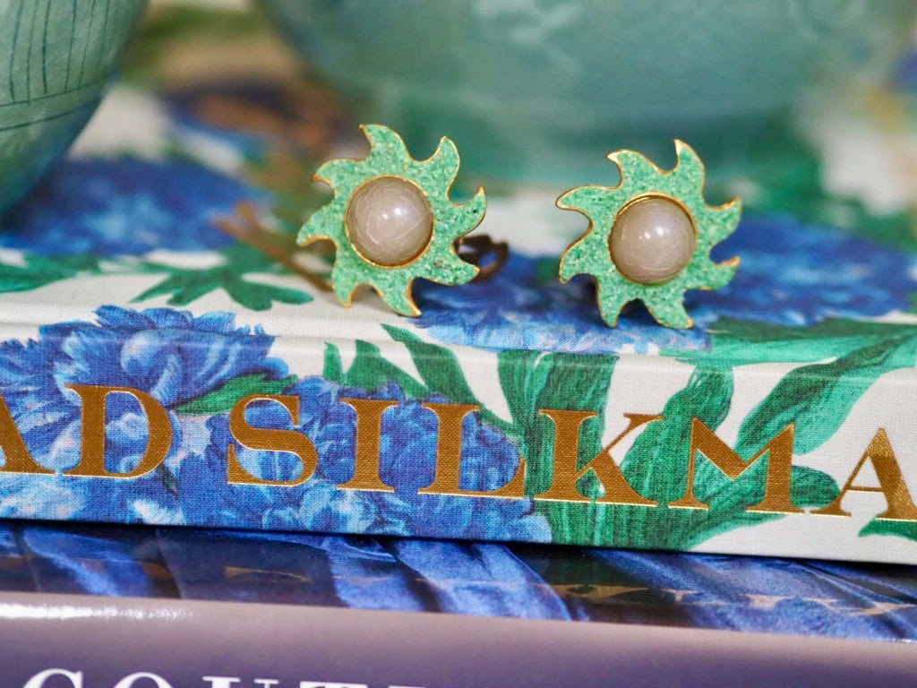 Vintage Sun Chorange Paris clip on earrings - Natalia Willmott