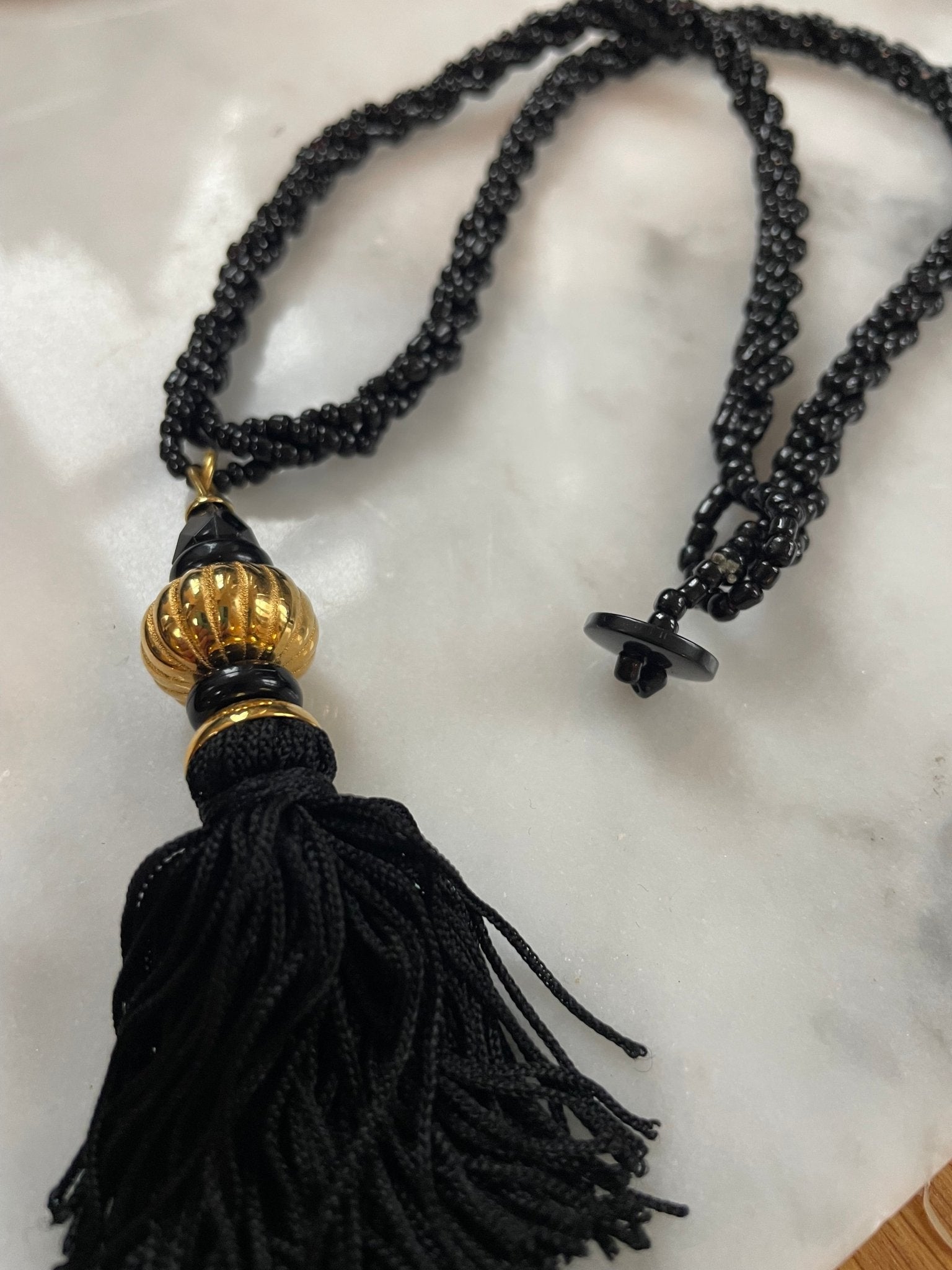 Vintage tassel beaded necklace - Natalia Willmott