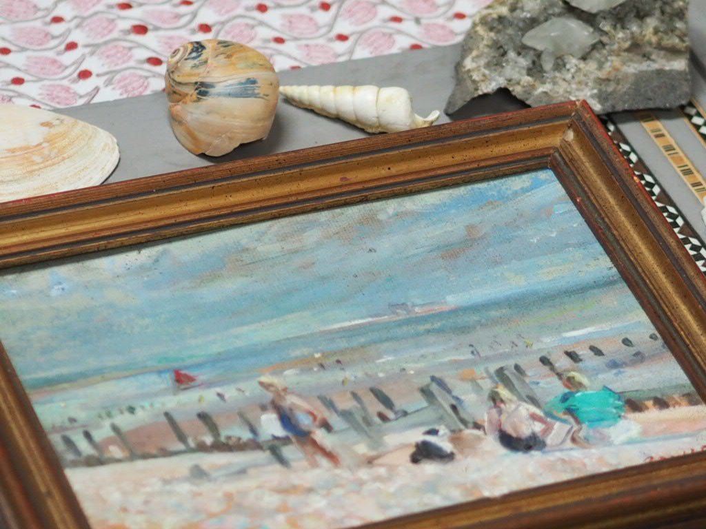 Winchelsea beach oil painting by John Gibey Bowles - Natalia Willmott