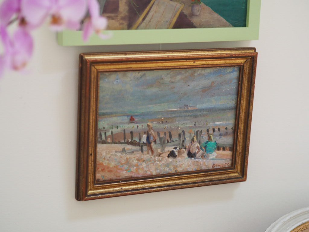 Winchelsea beach oil painting by John Gibey Bowles - Natalia Willmott