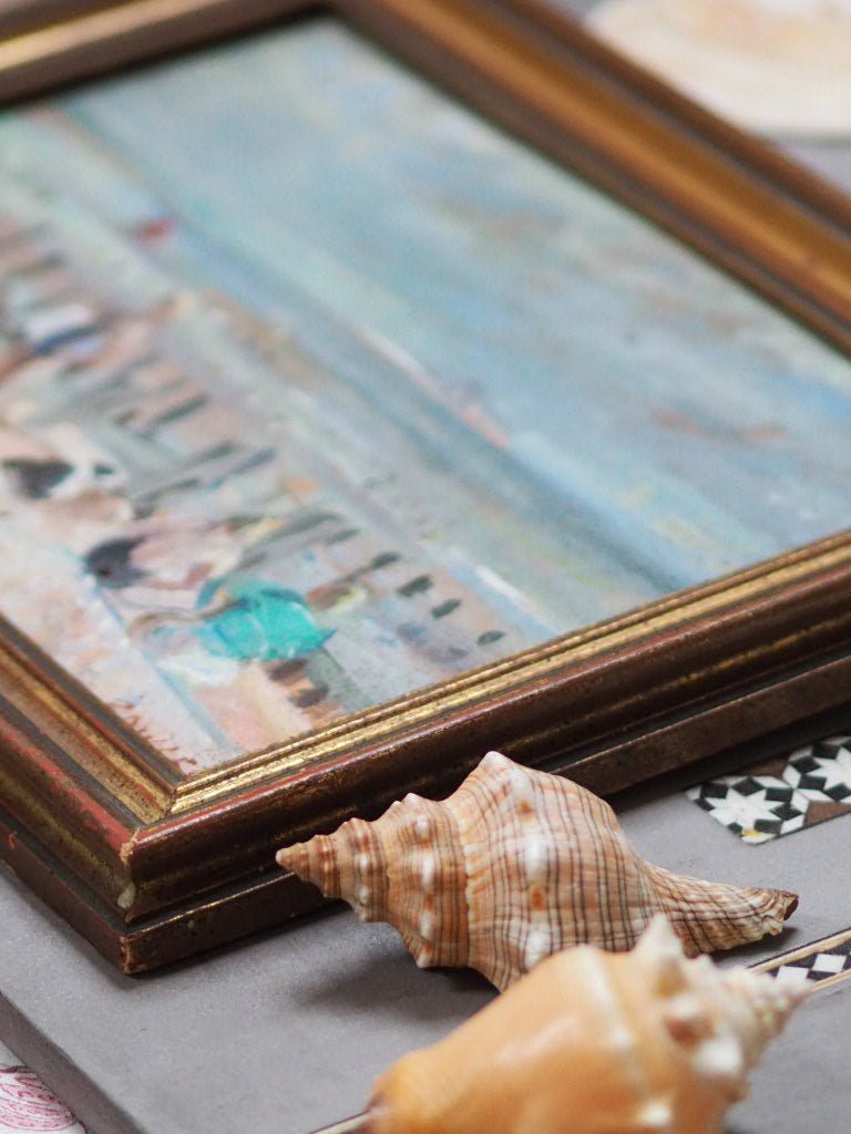 Winchelsea beach oil painting by John Gibey Bowles - Natalia Willmott