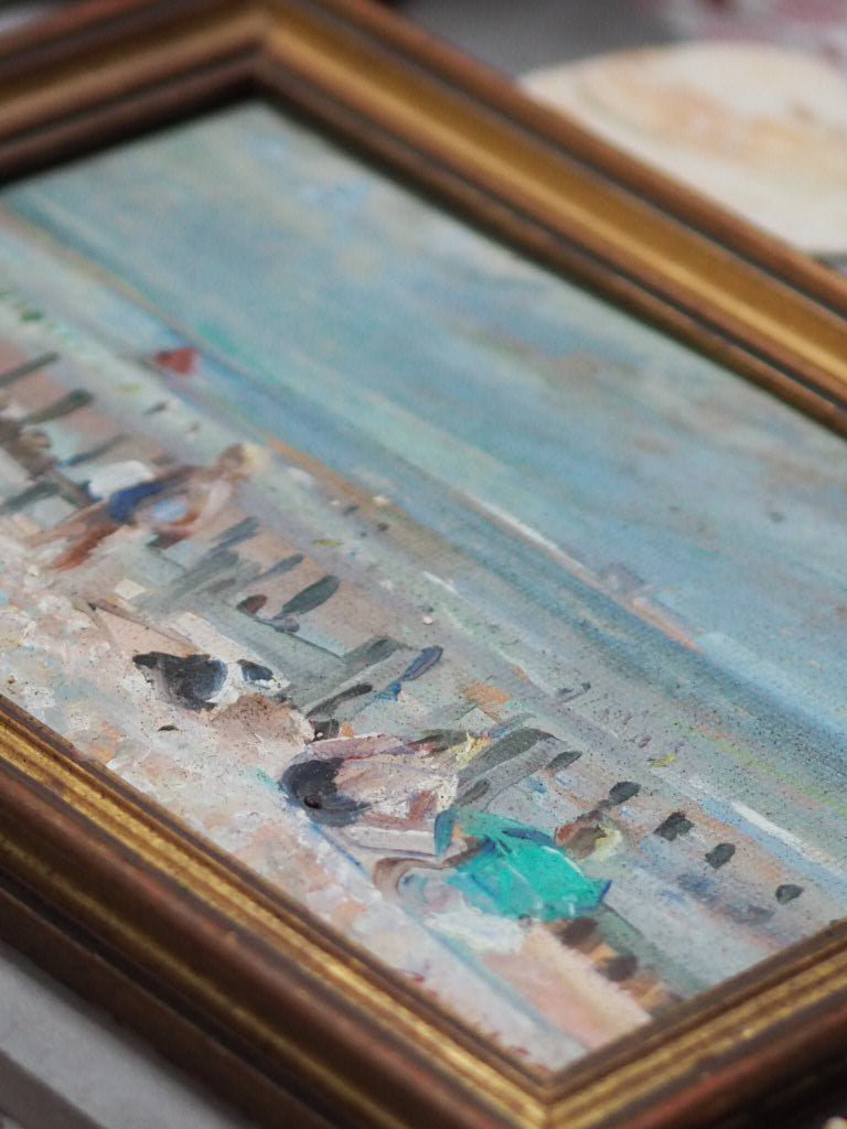 Winchelsea beach oil painting by John Gibey Bowles - Natalia Willmott