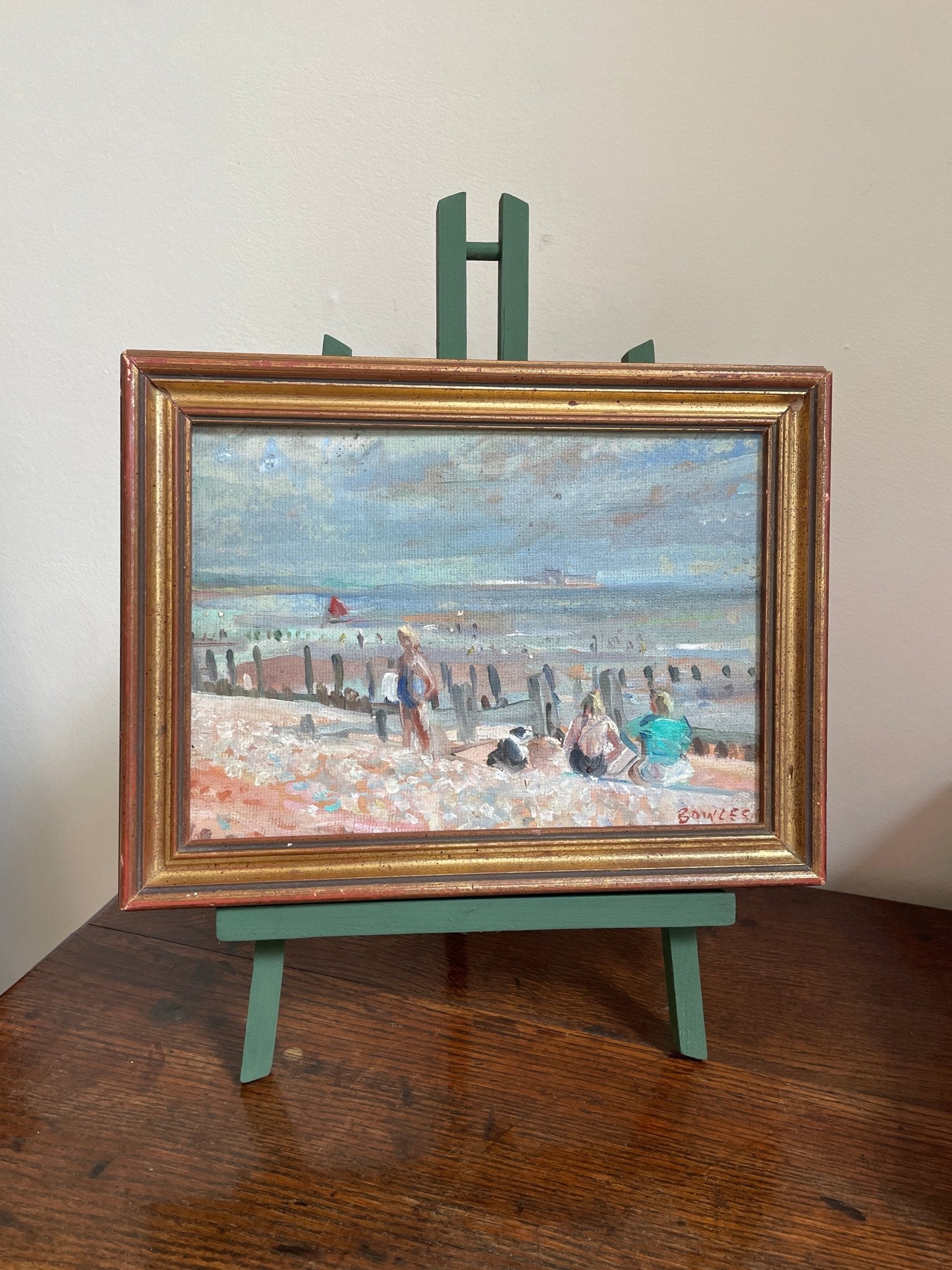 Winchelsea beach oil painting by John Gibey Bowles - Natalia Willmott