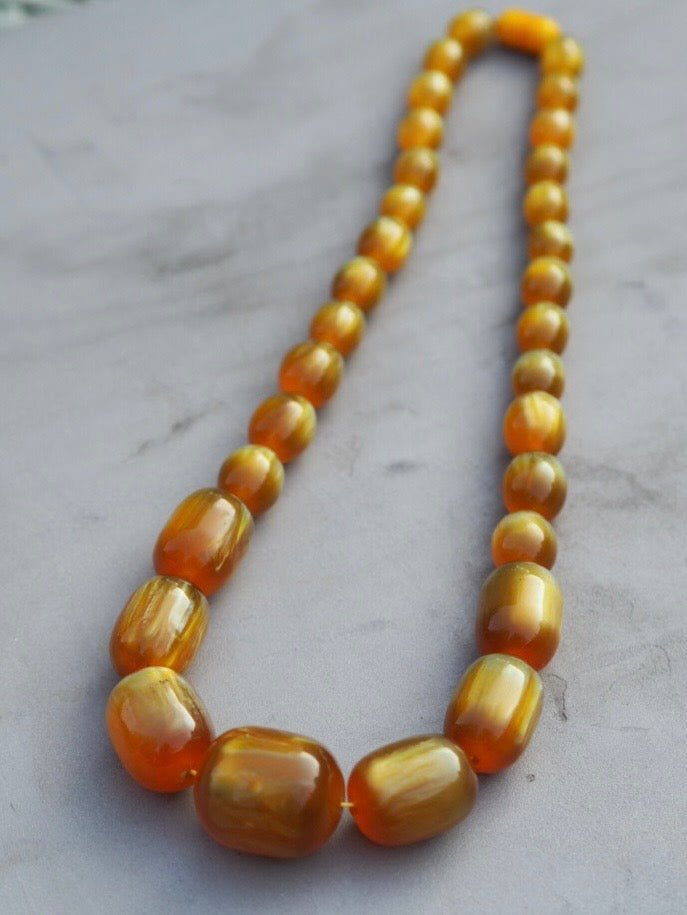 Yellow shimmer resin necklace - Natalia Willmott