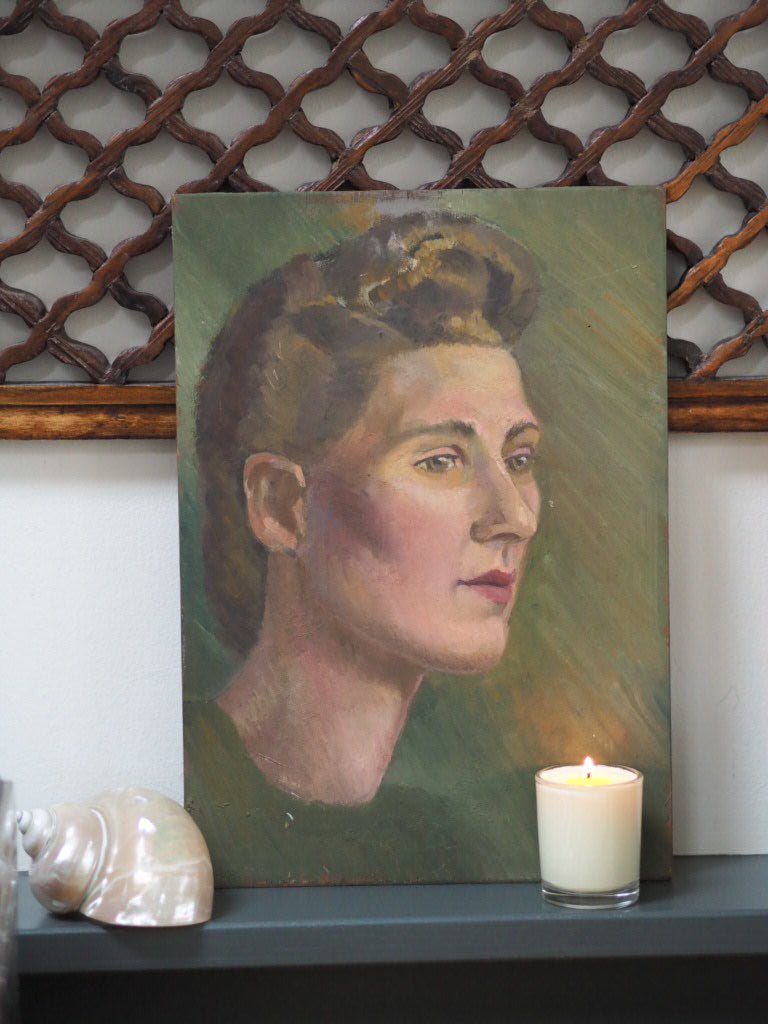 1940's Oil painting- double portrait of ladies by Jean Clark - Natalia Willmott