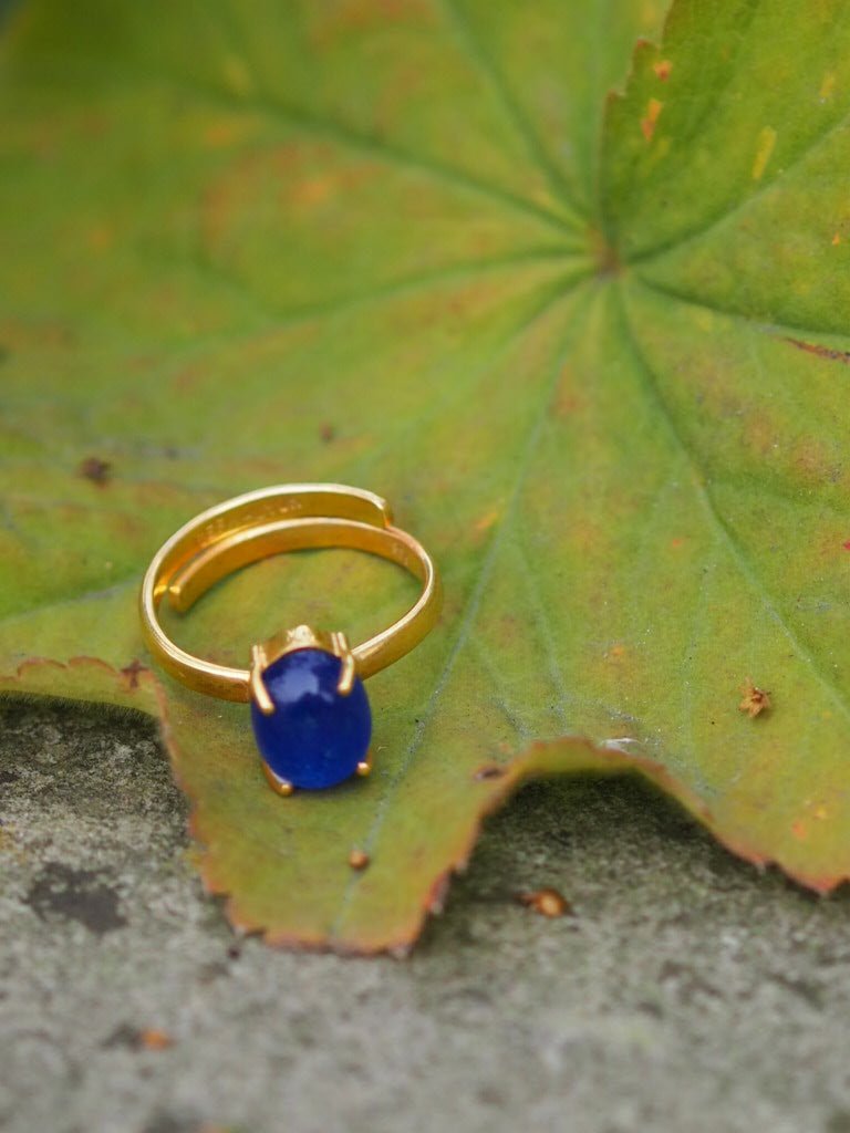Adjustable blue agate ring - Natalia Willmott