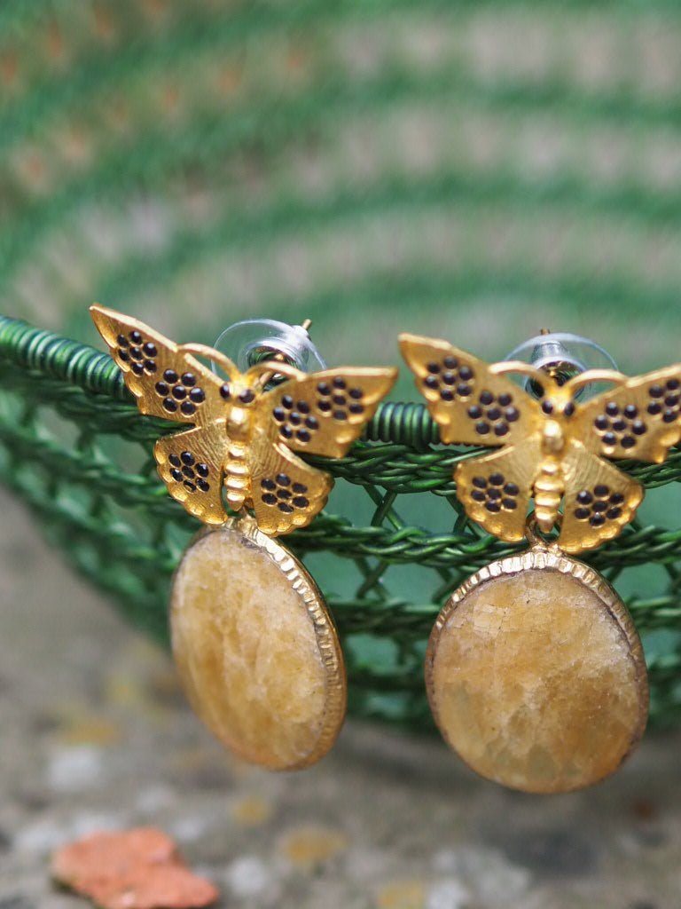 Agate butterfly earrings - Natalia Willmott