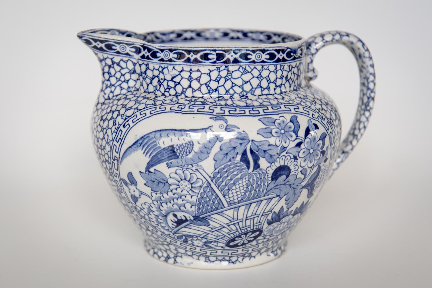 Antique Staffordshire Blue and White Adams custard jug - Natalia Willmott