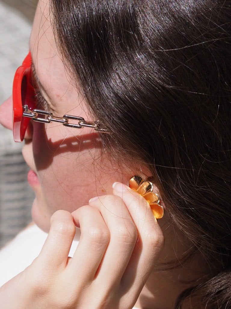 Art deco shell clip on earrings - Natalia Willmott