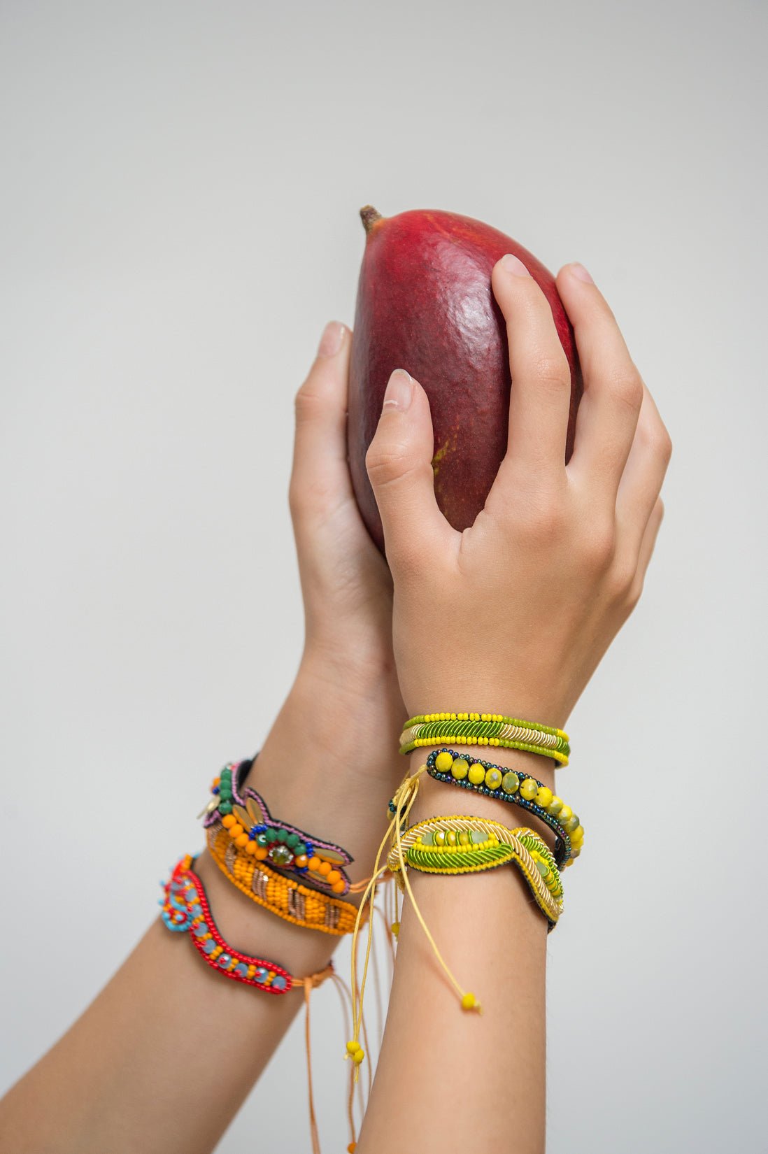 Bead bracelet in yellows and greens - Natalia Willmott