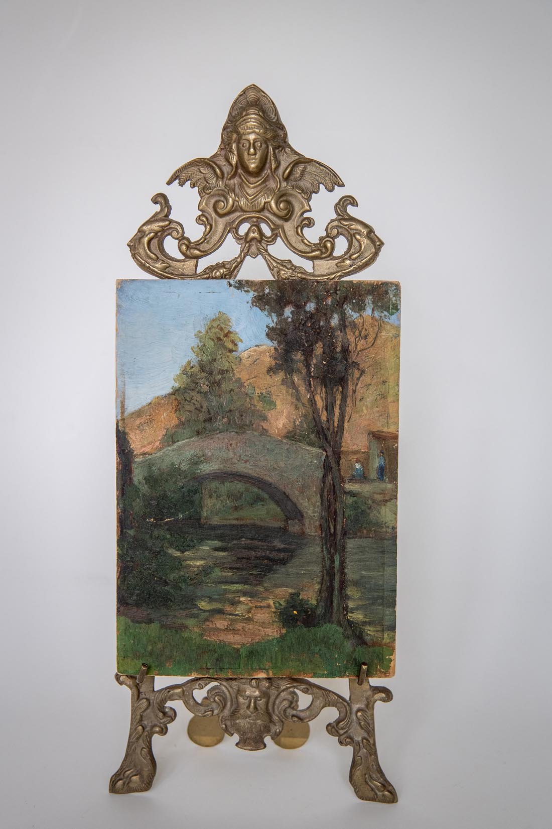 Bridge by the river oil painting - Natalia Willmott