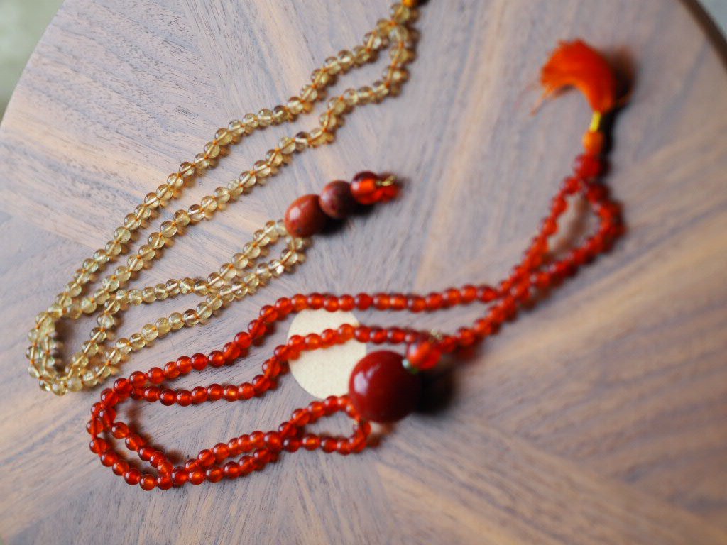 Citrine and carnelian necklaces - Natalia Willmott