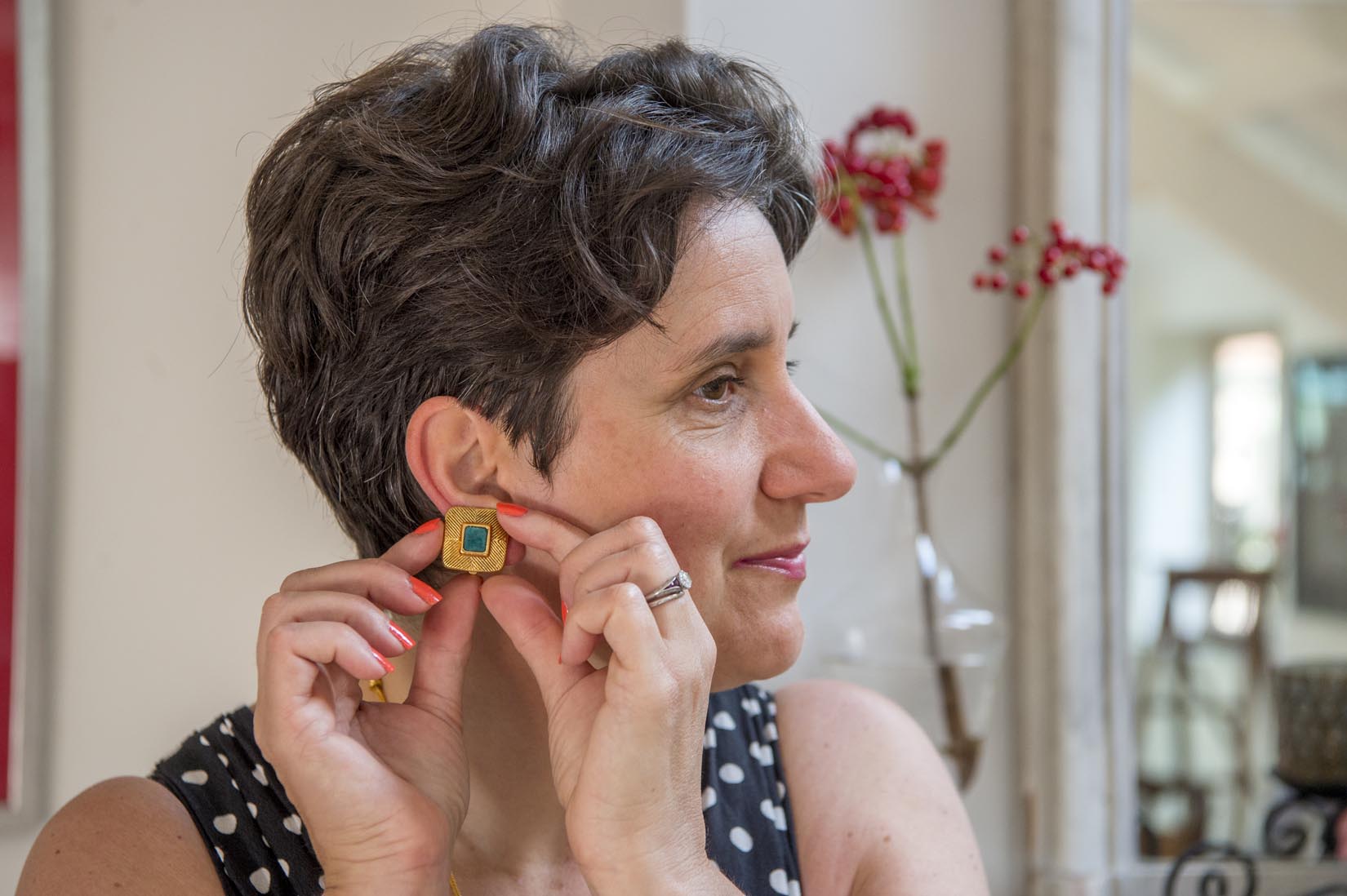 Clip on Earrings "deco" by Elisabeth Riveiro - Natalia Willmott