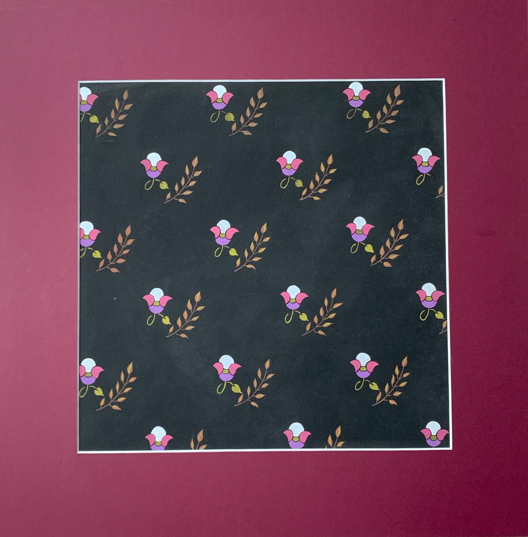 Deco roses textile design - Natalia Willmott