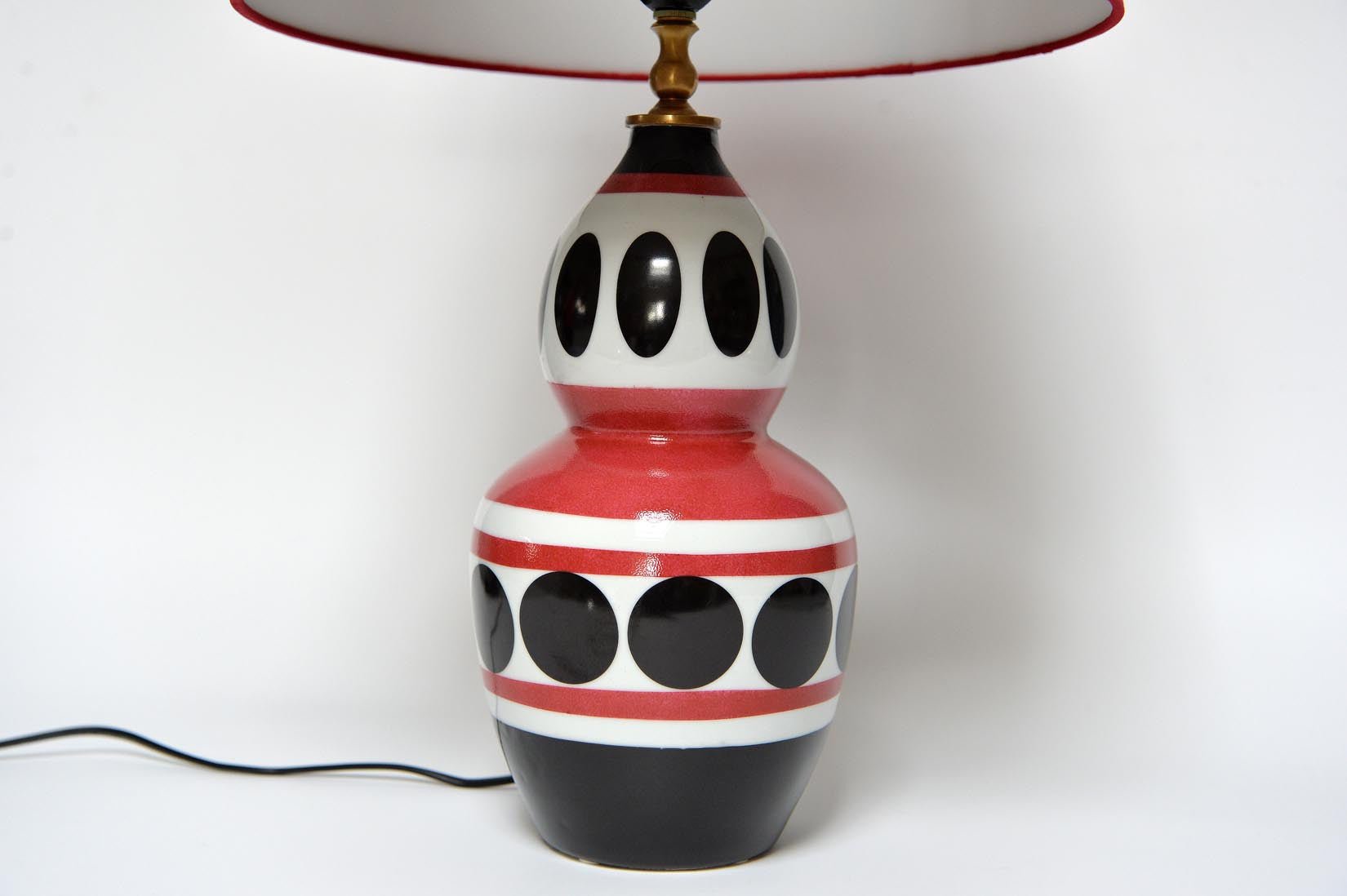 Double gourde porcelain table lamp - Natalia Willmott